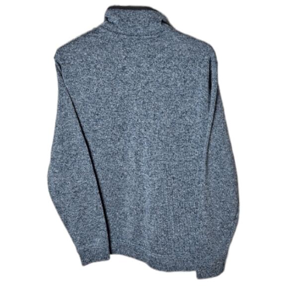 Eddie Bauer Men's Large Light Blue Knit Snap Closure Pullover Sweatshirt Jacket - Picture 2 of 7